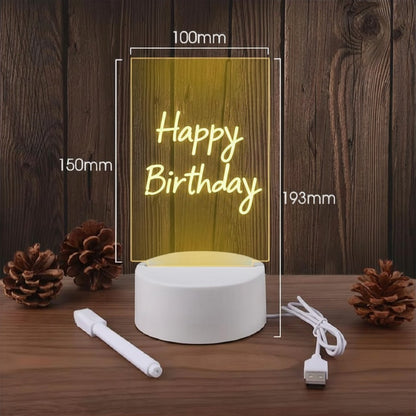Lampe message personnalisable