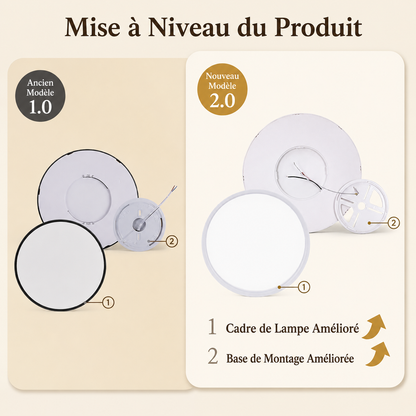 Plafonnier LED Connecté 50 cm —  Blanc Chaud
