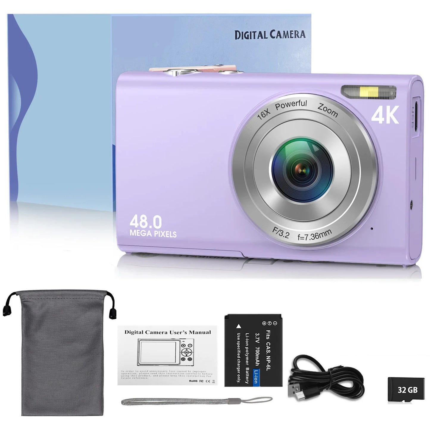 Caméra 4K Ultra HD 48MP – Autofocus Intelligent