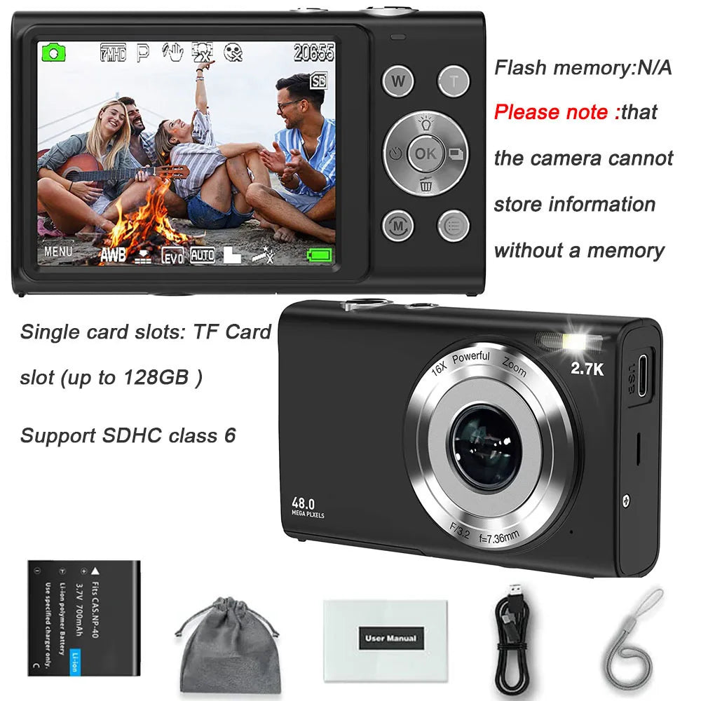 Caméra 4K Ultra HD 48MP – Autofocus Intelligent