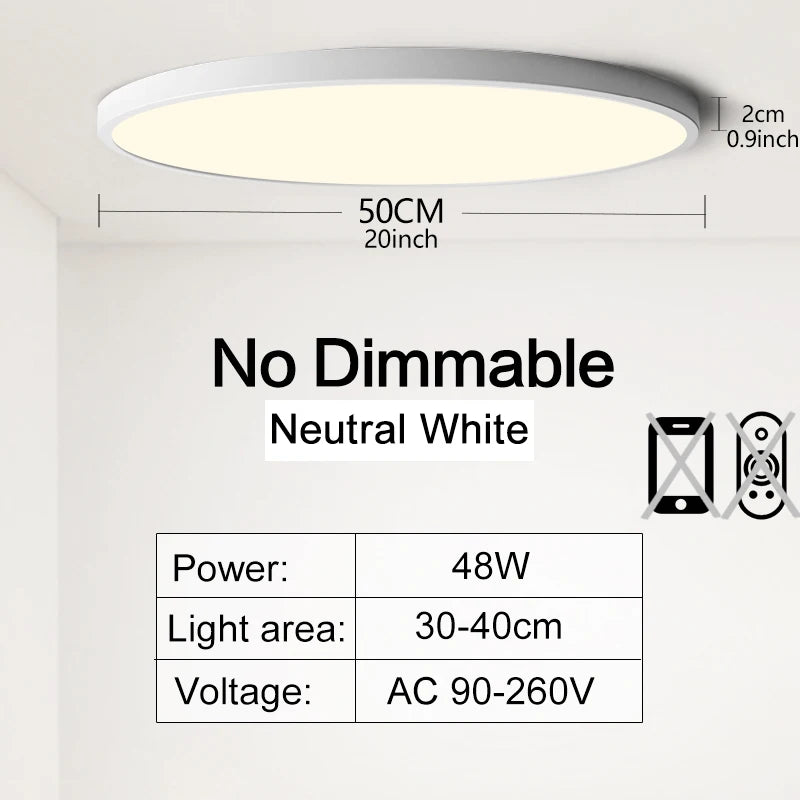 Plafonnier LED Connecté 50 cm —  Réglable