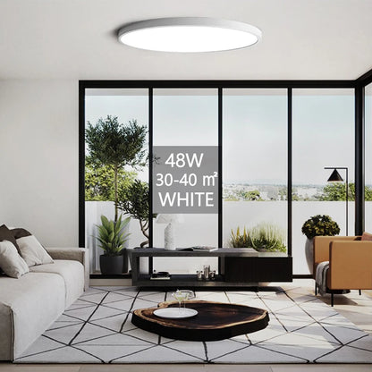 Plafonnier LED Connecté 50 cm — Dimmable · App & Télécommande · 48W