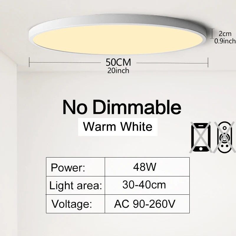 Plafonnier LED Connecté 50 cm —  Réglable