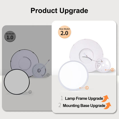 Plafonnier LED Connecté 50 cm — Dimmable · App & Télécommande · 48W
